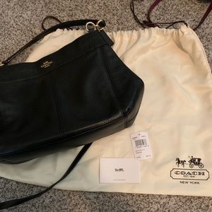 Coach black leather purse